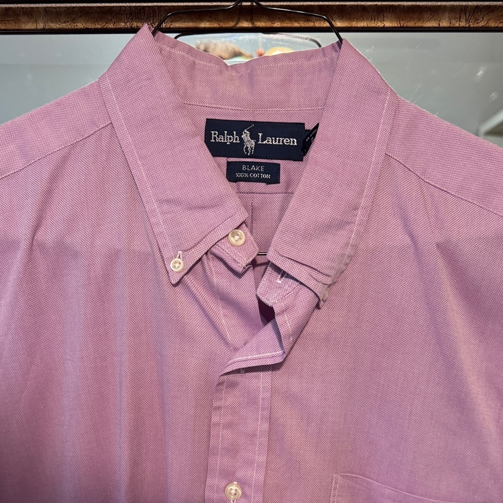 Ralph Lauren Men's Lavender Button Down Shirt
